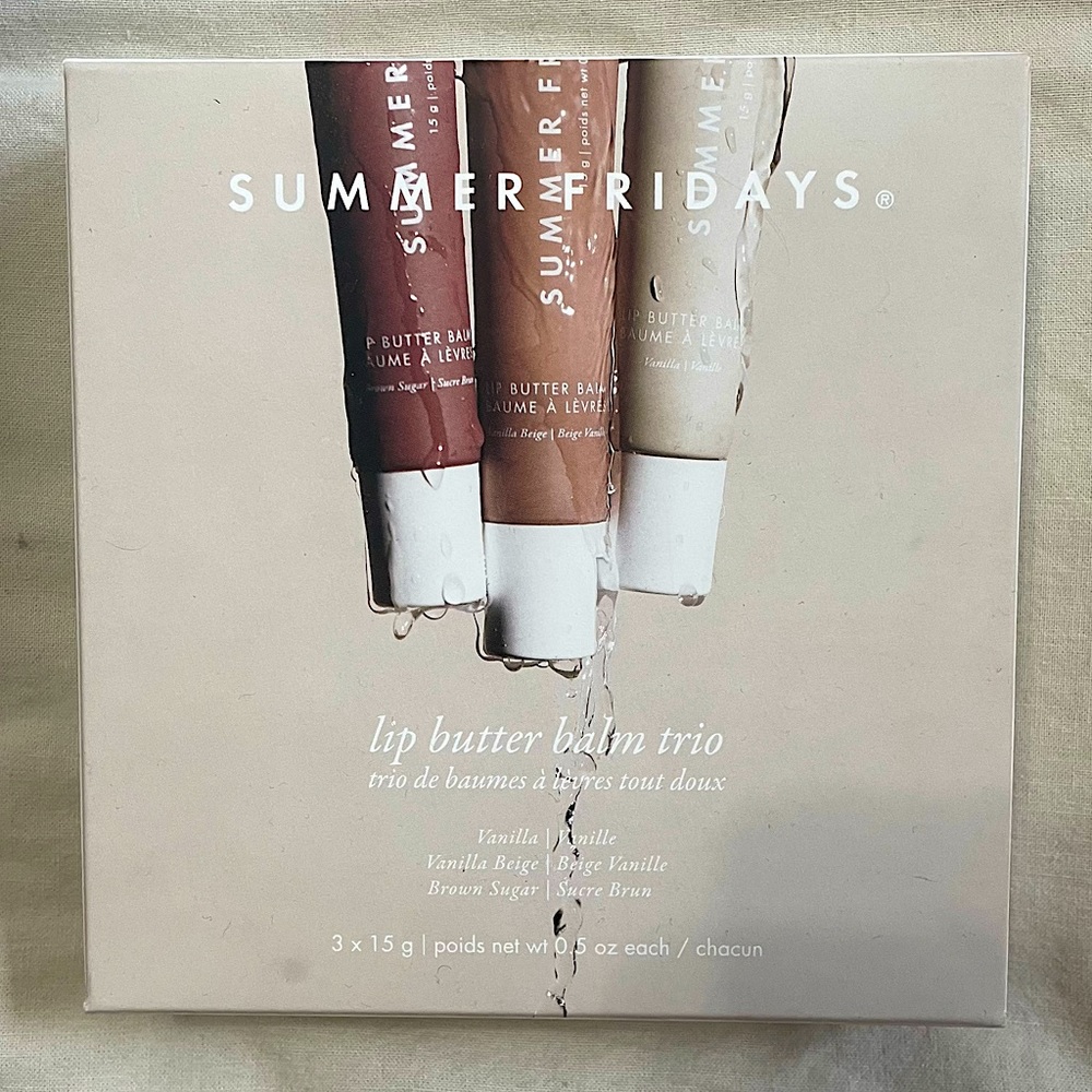 BNIB Summer Fridays lip butter balms trio (full-size)